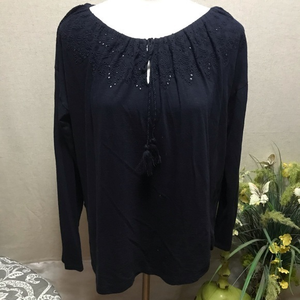 Ann Taylor Loft Boatneck Embroidery Detail‎ S